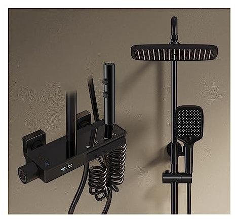 Panneau de douche, LED ensemble de douche numérique salle de bains mitigeur froid chaud système de douche montage mural SPA pluie robinet de bain moderne luxe Piano Torneiras(J Hot and Cold)