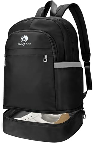 Outplea 28L Reiserucksack Herren Damen, Schwimmrucksack mit Nasser Taschen, Wasserdichter Sportrucksack mit Schuhfach, Rucksack Sport für Strand Gym