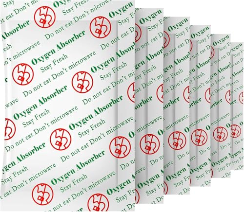 MakMeFre 20cc(300förpackningar) Livsmedelsklassade syreabsorbenter för livsmedelsförvaring | Syreabsorberande för matförvaring, med syreindikator i dammsugarpåse