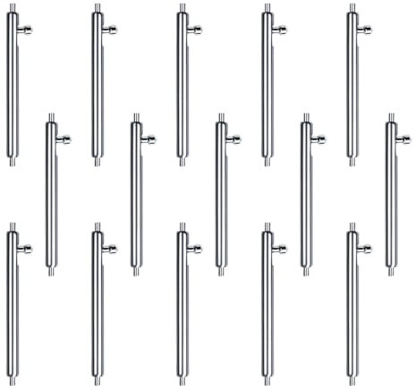 Lot de 15 goupilles de connexion fixes en acier inoxydable pour bracelet de montre - Outils de réparation à la main - Accessoires de tige à ressort à dégagement rapide en acier inoxydable
