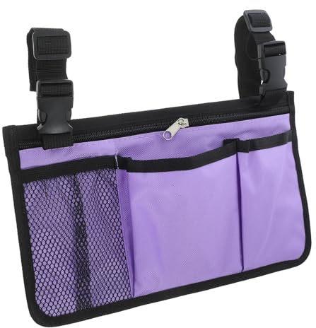 Rollstuhl Hängetasche aus Oxford Gewebe, Seitliche Aufbewahrung | Kinderwagen, Leicht, Einfach Anzubringen, für Becher, Essen, Handy und Weitere Kleinteile