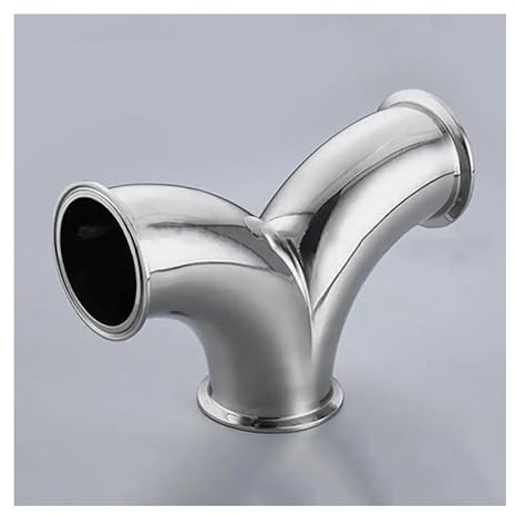 102mm Pipe OD x 4 Tri Clamp Y-Shaped Elbow 3 Way SUS 304 Stainless Fitting Homebrew Beer Wine Diary Product