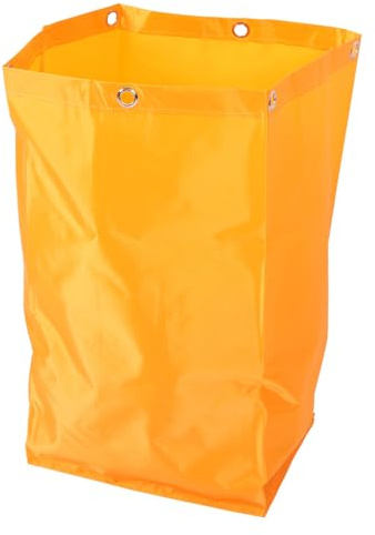 Bolsa para Carrito de Limpieza de Conserjería de Lona Amarilla | Ligera Gran Capacidad, Repuesto para Mantenimiento, Uso en Fábrica y Jardín
