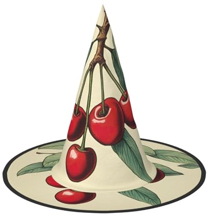 Cxzmnba Paquete de 2, bonito sombrero de fiesta de cerezas rojas, sombrero de Halloween, artículos esenciales para festivales, disfraz y cosplay, talla única