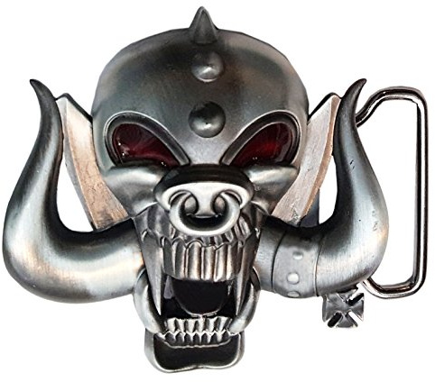 N N Buckle Gürtelschnalle Motor head Metal Warpig (metallfarben matt)