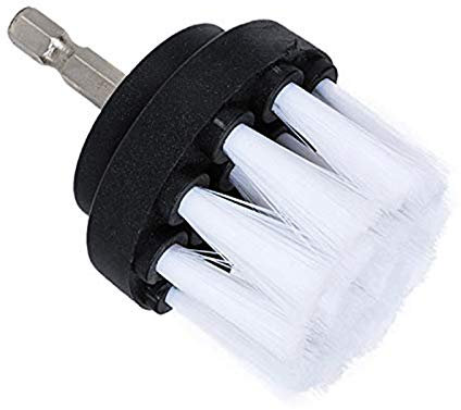 OxoxO 2 inch Power Drill Attachment Soft Brush Bristle White Quick Change Shaft Scrub Cleaning Brush compatible with Carpet Upholstery Leather Glass Cars Motorcycles RVs