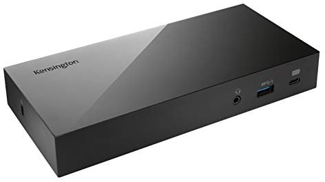 Kensington SD4800P Universal USB-C Tri-Video Docking Station, suitable for Home Office, supports 1080P, Plug and Play - DisplayPort/HDMI, Windows Compatible, supports 60x power delivery (K38249EU)