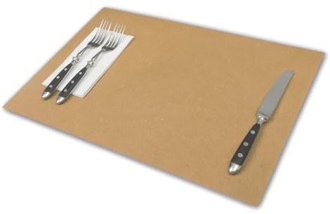 Tovagliette monouso di carta elegantissime KRAFT Marrone Brown | Confezioni da 500 fogli in 120 gr.mq. | Formato cm 30x40 | Ideali per catering, brunch, barbecue, feste. Riciclabili