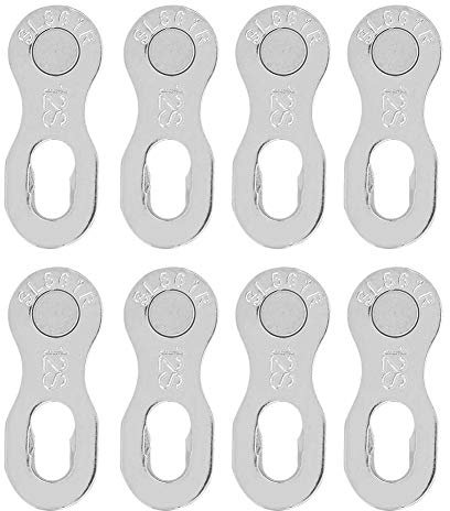 4 pares de acero 12 velocidades bicicleta bicicleta cadena conector piezas enlace faltante Bickcly cadena enlace ciclismo accesorio(plata)