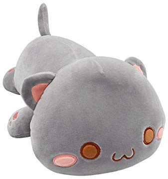Fortuning's JDS 25.5inch Large Stuffed Cat Giant Plush Cat Cuddly Toys Stuffed Animal and Plush Toys Soft Cuddling Pillow Kawaii Cushion Doll Cuddle Pillow Cushion Doll Large Hugging Pillows