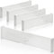 Lighterday 4-Pack Adjustable Drawer Dividers,Expandable Plastic Kitchen Clothes Drawer Organisers,Drawer Organiser Divider for Kitchen Bedroom Office Desk Drawer