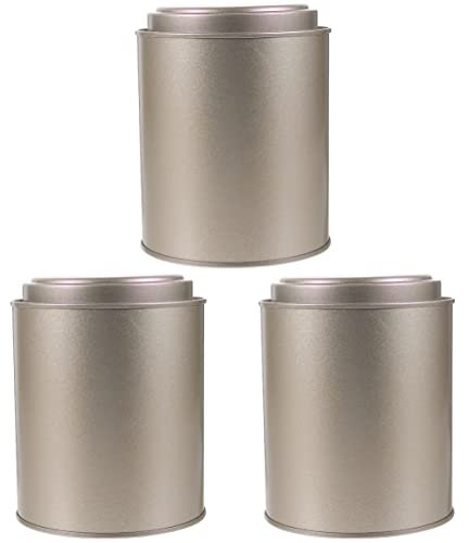 BESTonZON 3 Pezzi Piccoli Barattoli di Barattolo di Barattoli di da Cucina Piccoli Contenitori di di tè in Foglie Sfuse Scatola: Banda Stagnata