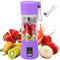 TIMESETL Portable Blender, Mini Purple Personal Juicer Cup for Smoothies and Shakes - Portable Fruit Mixer with 6 Blades, Travel Blender for Gym, Outdoor, Pink Fresh Juice Bottle