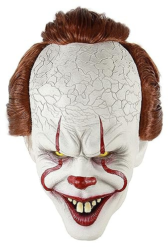 SK MISS Halloween Clown Masken, Scary Masken für Erwachsene, Horror Clown Maske, Gruselige Halloween Kostüm Requisite, Cosplay Maske (Klassisch)