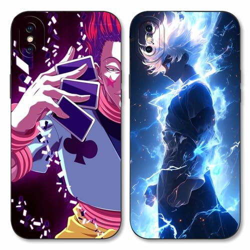 LYUBFDC 2 Pièces Coque pour Apple iPhone X/iPhone XS 5.8'', avec Anime Motif Hunter × Hunter Killua Zoldyck Gon Freecss Manga Antichoc TPU Protective Objectif Caméra Housse Étui de Téléphone Case, 07