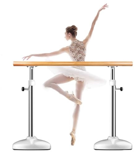 HamoM Ballettstange Hochleistungs-Ballettstange aus Edelstahl für Erwachsene und Kinder mit Einer stabilen Hochleistungsbasis, die EIN Gewicht von 500 kg tragen kann (Color : Silver, Size : 2M/6.6FT)