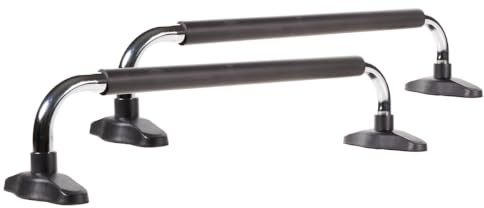 GymBeam Parallette Bars Push in Black – Stabile Dip-Bars für Bodyweight Training, ideal für Liegestütze, Dips & Calisthenics, rutschfeste Standfüße