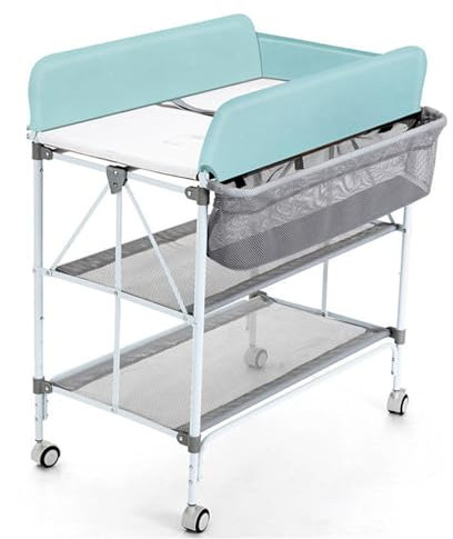 Lnlscle Baby-Wickeltisch, tragbare Wickelkommode, wasserdichter Windel-Kinderzimmer-Organizer, Wickeltischunterlage für Neugeborene und Kleinkinder, Schlafzimmer, Badezimmer