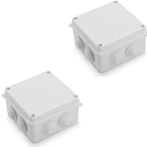 DC VOLTAGE ABS Plastic Waterproof IP65 Junction Box Universal Weatherproof Surface Mounted Electrical Project Enclosure(3.93x3.93X2.75 inch)