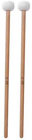 Trommelschlägel, 2 Stück, Weiße Filz-Trommelstöcke, Snare-Drum-Sticks, Trommel-Musikinstrumenten-Zubehör für Pauke, Snare-Drum