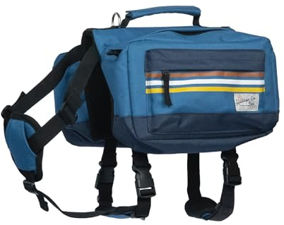 HOWLIDAYS CO. Hunderucksack Geschirr für mittelgroße und große Hunde – Wanderrucksack für Hunde | Hunderucksack mit Griff | Hund Outdoor Satteltasche zum Wandern, Camping & Tagesausflüge |