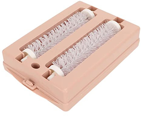 Nurnesy Barredora de alfombras, barredora de alfombras, cepillo de alfombras, rodillo doble, para eliminar la suciedad, barredora de mesa, cepillo de limpieza para escritorio, cama, sofá