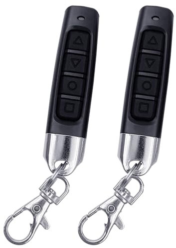 2 Pcs 433MHz Copy Remote Opener, 4 in 1 Remote Control Duplicator, Universal Garage Door Controller, Wireless Cloning Key Fob, for Electric Gate Car Alarm Doors Home Store Roller Shutters