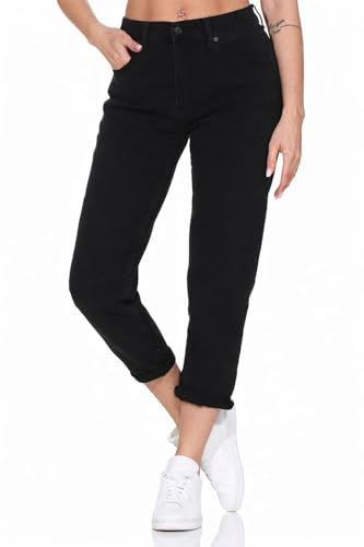Hailys Damen High Waist Ankle Mom Jeans Mi44rell knöchellange Jeanshose