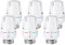 Flintronic 6 Stück Thermostat Heizung, M30 x 1.5 Heizkörperthermostat, Thermostatventilkopf, Thermostatkopf Heizkörperventil, Standardheizkör, Heizkörper Ersatzkopf, für Büro Zuhause