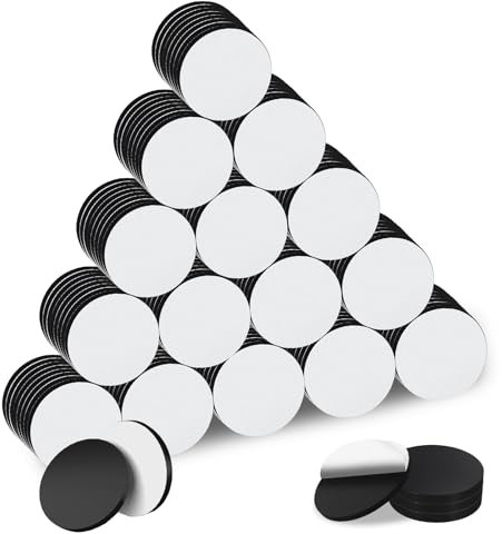150 Stück Magnetplättchen Selbstklebend,20X2mm Mini Magnete Zum Kleben,Rund Magnet Klebepads, Selbstklebende Magnete Geeignet für Whiteboards, Kühlschränke, Büro,Schule,Hause