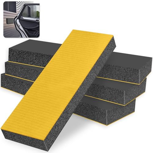 4 Piezas Protector Pared Garaje, Protectores Puerta Coche Autoadhesivos 30 x 10 x 3 cm, Protección Garaje Contra Impactos, Acolchado Espuma Impermeable para Puertas Coche,Columnas,Parking Pared(Negro)