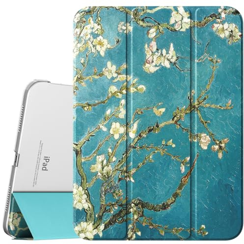 TiMOVO Case for iPad A16 11th Gen 11/10th Gen 10.9, Apricot Blossom | Slim Stand Cover, Hard Translucent Back, Support Touch ID, Auto Wake/Sleep