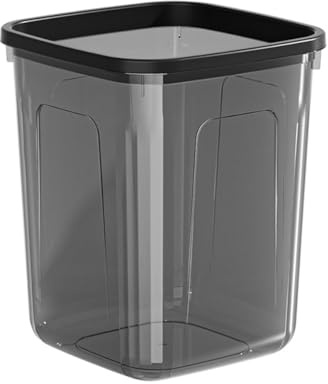 ADESUGATA 20L Poubelle transparente, poubelle en plastique, corbeille à papier à anneau pressé de grande capacité, adaptée à un usage domestique, dans la cuisine et au bureau.