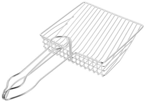Toddmomy Reusable Cat Litter Scoop with Deep Sifter and Long Handle for Efficient Poop Cleaning Durable Metal Cat Scooper for Litter Box Maintenance at Home Pet Store