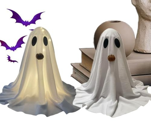 Spökdekorationer | Heminredning halloween LED- - 2-delade estetiska