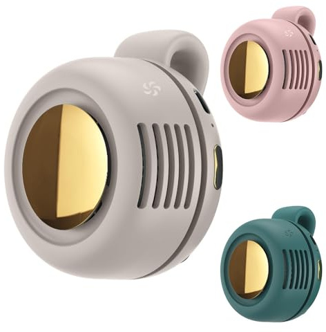 Mini ventilateur portable silencieux sans pales à clipser – Ventilateur de refroidissement mains libres pour chemise et voyage – Ventilateur électrique USB rechargeable à 3 vitesses léger et ultra