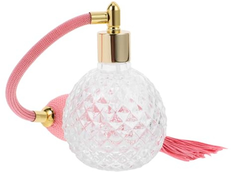 BAZEITFLOW Botella Atomizador Perfume Vintage de Frasco de Vidrio Recargable Duradero para Spray Diseño Clásico Ornamental y Práctico para Diario
