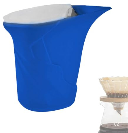 JINGLING Cafetière pour feu de camp, bouilloire en silicone de 360 ml, cafetière pour-over avec valve, pour activités de plein air telles que la randonnée, la pêche, les randonnées, les pique-niques