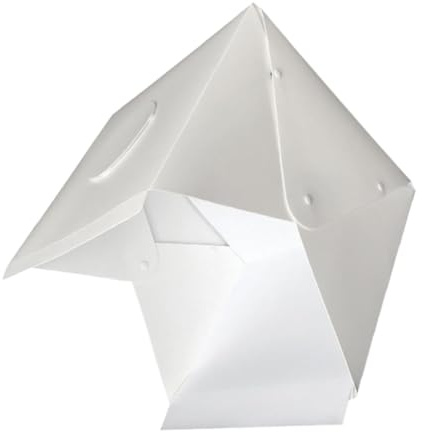 FONDOTIN Scatola Fotografica Pieghevole Portatile 40Cm LED Doppia Luce Scatola Luminosa per Studio Fotografico e Video Alimentazione USB Sfondo Doppio Colore per Prodotti e Cataloghi