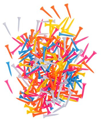 200 Stücke Golf Professional tees, bunt gemischt Plastik, Ballmarker - Golf Club Zubehör, 54mm