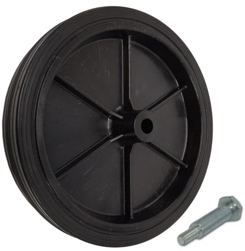 ZAB-S Rasenmäherrad Ø200 mm – Vollgummi Ersatzrad, Universalrad für Rasenmäher (K200*M8, 1 Stück)