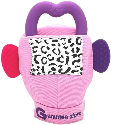 Gummee Glove Beißhandschuh Baby – Mit abnehmbarem Beißring – Zahnungshandschuh 3-6 Monate – Premium Beißfäustling, Baby Zahnungshilfe – Baby Kauspielzeug, Babyspielzeug – Babygeschenke