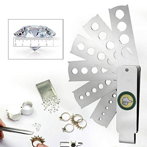 Outil de mesure gemme accessoire d'équipement bijoux diamant ventilateur jauge outil pierre outils anneau Mesure Taille Bague, Ring Sizer Anneaux Pour Mesurer Doigts Bagues Doigts Tailles Ensemble