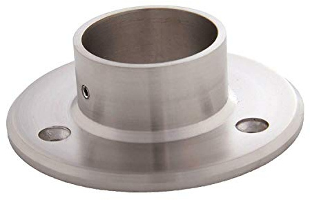Edelstahl Wandanschluss Halter Handlauf Wandflansch Steckfitting Geländer Adapter für Rohr (Edelstahl V2A, 33,7 mm)