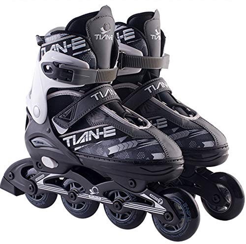 XIUWOUG Verstellbare Inline-Skates,Herren Damen Inliner Rollschuhe ABEC-7 Kugellager,Komfortable, Atmungsaktiv für Anfänger/Erwachsene/Kinder,XL(42~45)