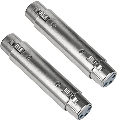 SHEEPPING XLR Adapter Female auf Female Audio-Adapter 3-poliger Mikrofon Mixer Adapter XLR-Buchse auf Buchse 2 Stück