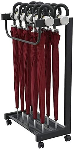 LUNEZY Regenschirmständer Gesperrt Klappboden Lagerregal Großes Schloss Kreatives Zuhause Hotel Lobby Büro 590X300X970Mm Regenschirmhalter,10+10 Roter Regenschirm