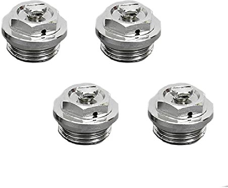 X4 Manual Air Vent Valve, 1/2 Male Radiator Air Vent Bleed Plug Valve Kit, Central Heating Radiator Air Bleeder