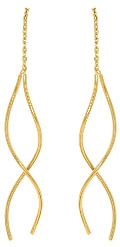 Heideman Ohrhänger Arizona Damen aus Edelstahl gold farbend Ohrstecker für Frauen zum einfädeln