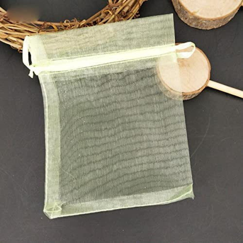 50 Stück 30 x 40 35 x 50 große Organza-Beutel Schmuckverpackung Geschenk Süßigkeiten Hochzeit Party Goodie Verpackung Gastgeschenke Beutel Zeichenbar Beutel - hellgrün, 11 x 16 cm-SH315-50, andere